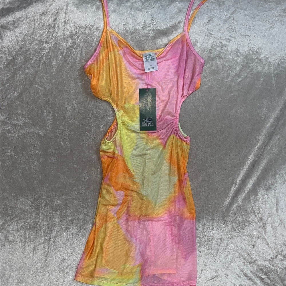 Wild Fable Pink and Orange Tie-Dye Swim Coverup NWT
